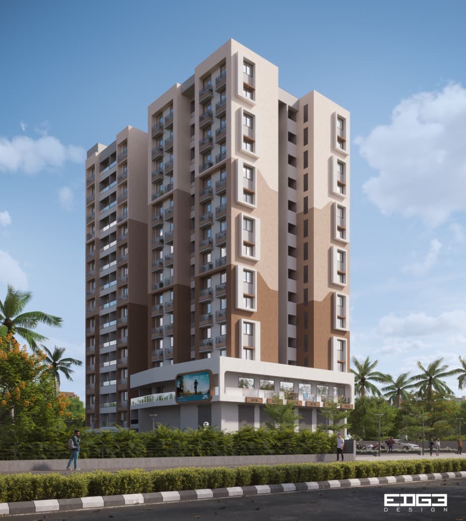 Advait Skyline Majestic Aerial View Render